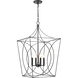 Tracy 4 Light 18 inch Matte Black Indoor Pendant Ceiling Light